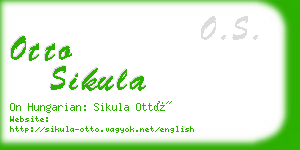 otto sikula business card